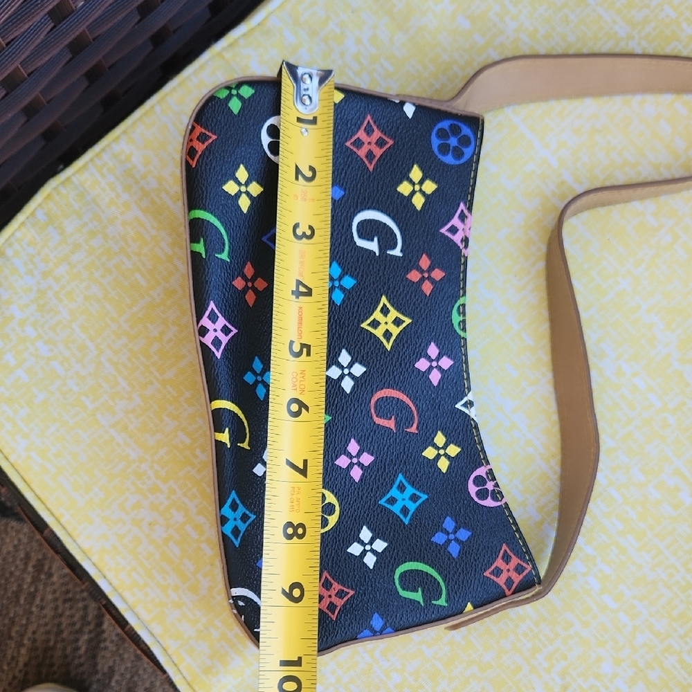 Source Unknown Black Multicolor Logo Print Should… - image 12